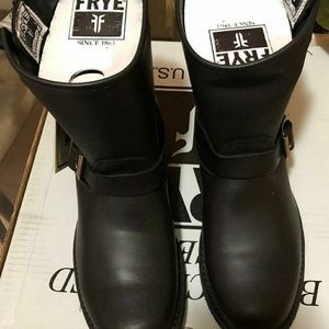 Brand new frye leather black boots for women